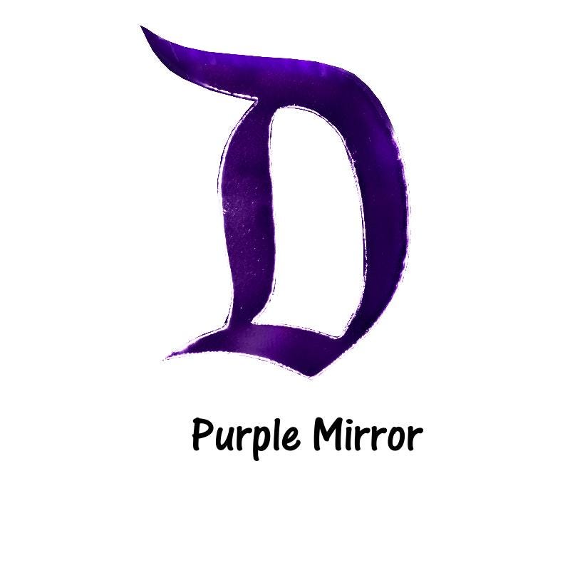Purple Hues of Acrylic D Brooch