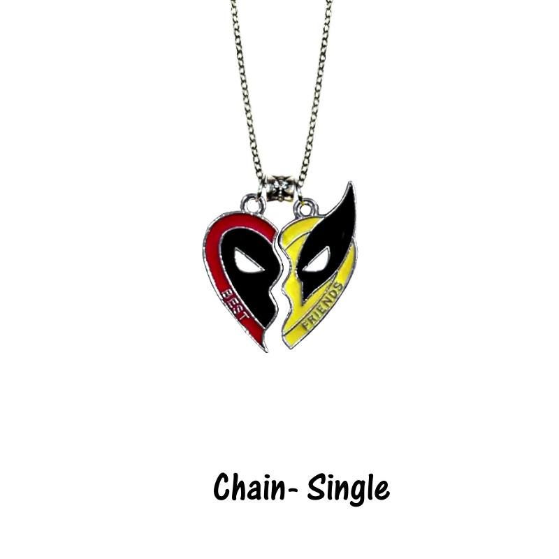 Best Friends Dead Pool and Wolverine Necklace and/or Earrings