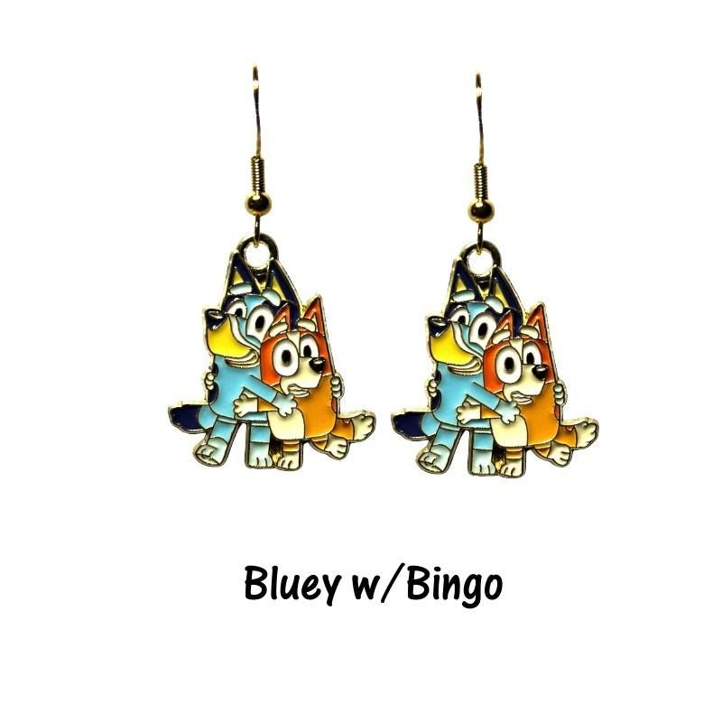 Bluey and Bingo Earrings - Bluey Dog - Disney Inspired