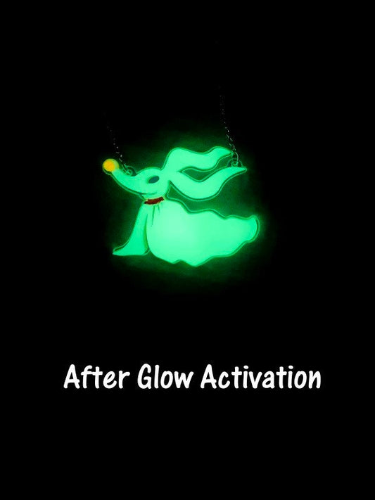 Glow in the Dark Zero Necklace- Nightmare Before Christmas Disney Inspired
