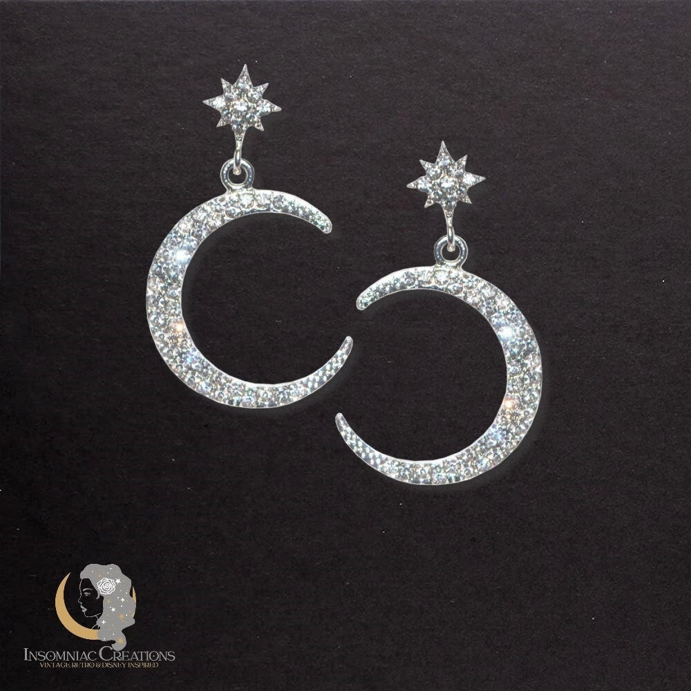 Moonlight Earrings - Retro, Vintage, Classic, Pinup Wedding Fairytale
