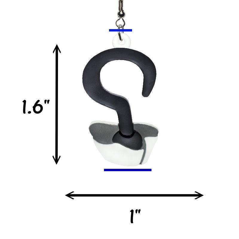 Captain Hook Brooch and/or Earrings