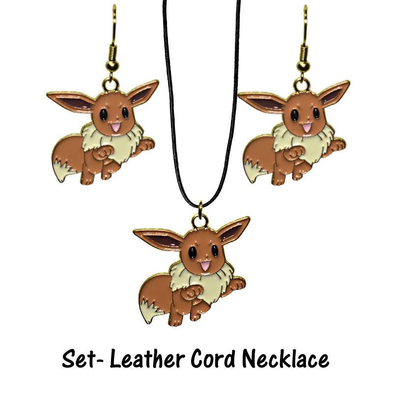 Eevee Earrings or Necklace - Pokemon
