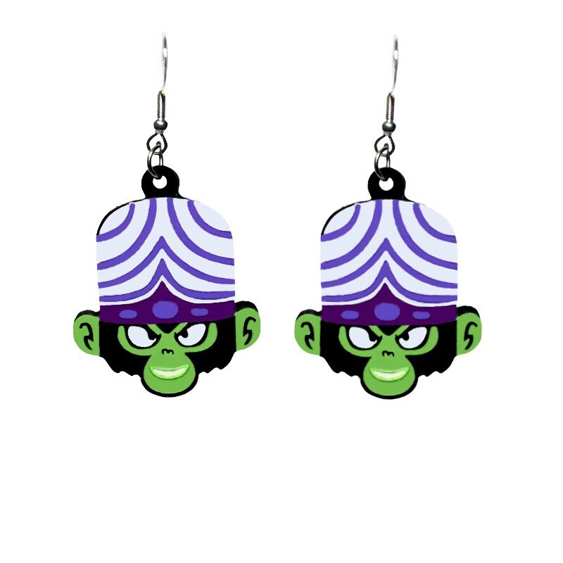 Mojo Power Girls Earrings - Cartoon Jojo Puff Girls