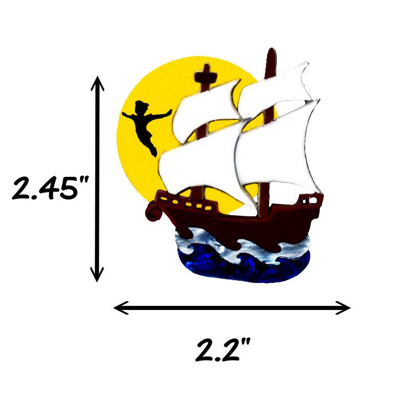 Peter Pan Brooch - Peter Pan and Hook