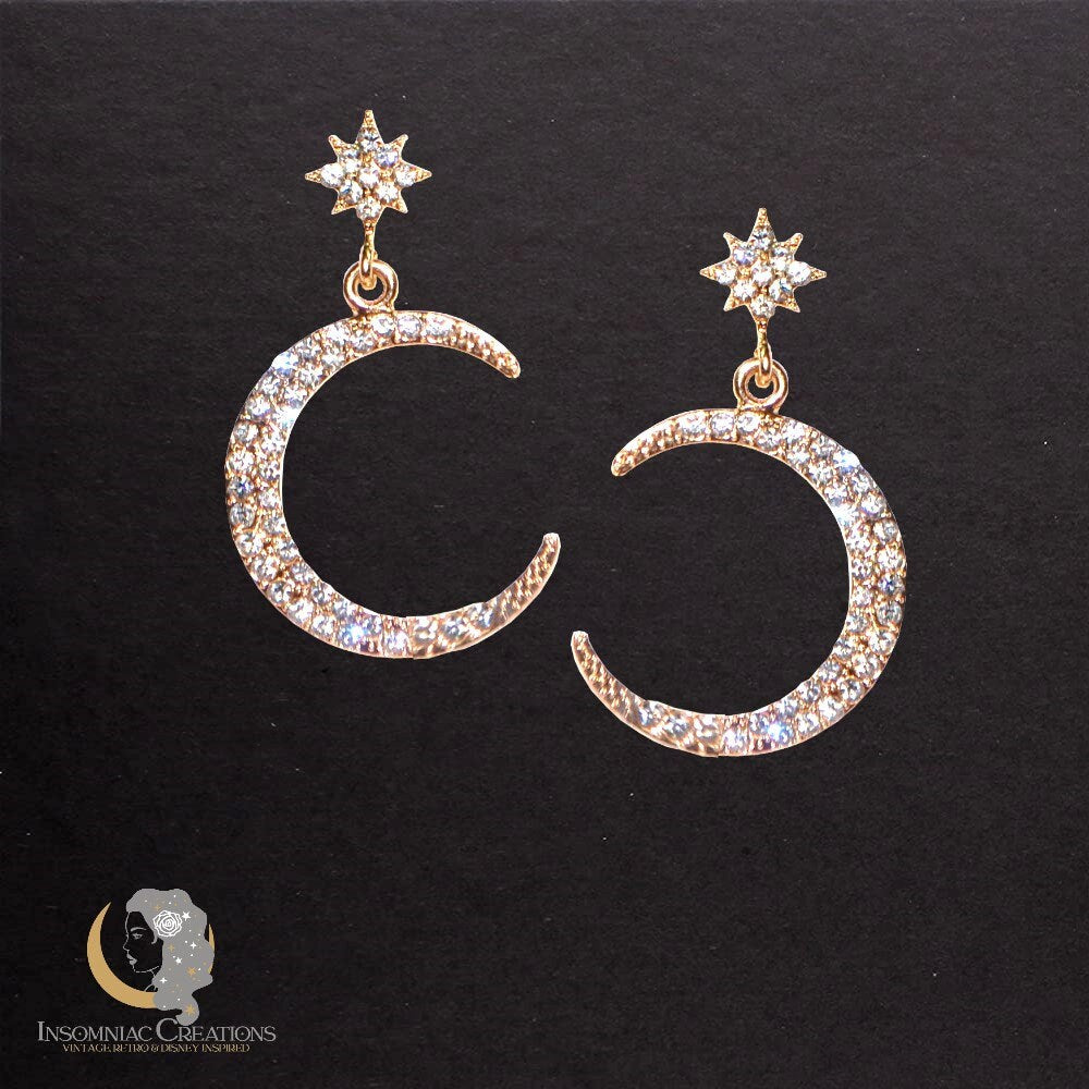 Moonlight Earrings - Retro, Vintage, Classic, Pinup Wedding Fairytale