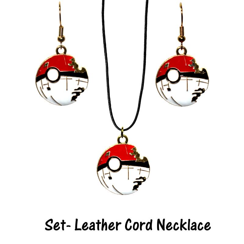 Poke Ball Death Star Earrings or Necklace - Pokemon