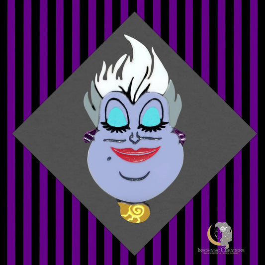 Ursula Inspired Acrylic Brooch - Pin Disney Little Mermaid Villain