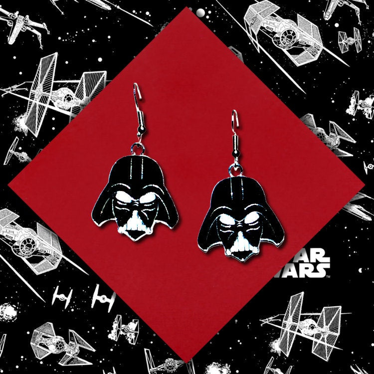 Star Wars Dark Side Enamel Earrings - Darth Vader Storm Trooper