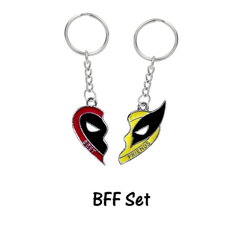 Best Friends Dead Pool and Wolverine Keychains