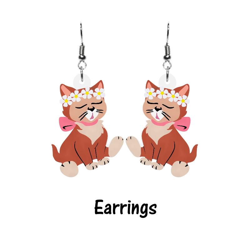 Dinah Earrings or Brooch - Wonderland Inspired