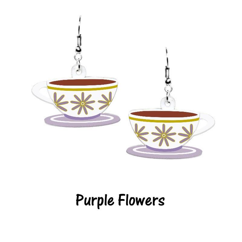 Mad Tea Party Teacup Earrings - Wonderland Inspired