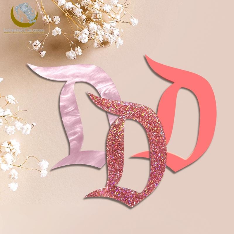 Pink Hues of Acrylic D Brooch