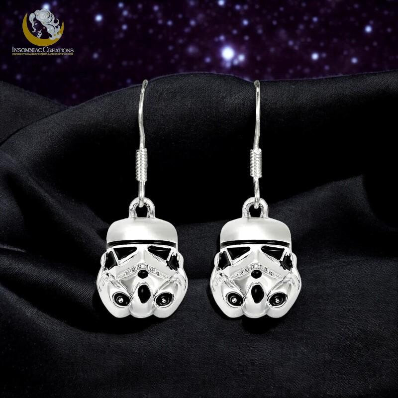 Metal Storm Trooper Earrings - Star Wars Dark Side