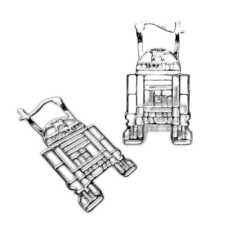 R2D2 Metal Earrings - Star Wars Droid Luke Skywalker Princess Leia Droid