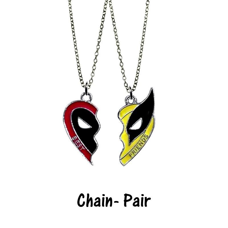 Best Friends Dead Pool and Wolverine Necklace and/or Earrings