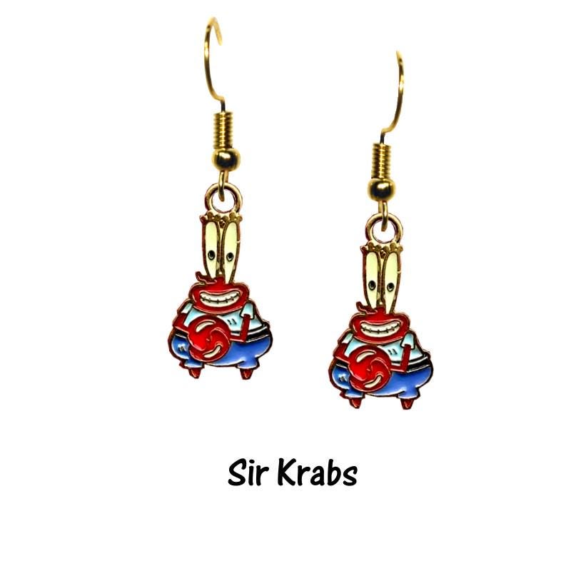 Sponge Boy or Starfish Earrings - Patrick