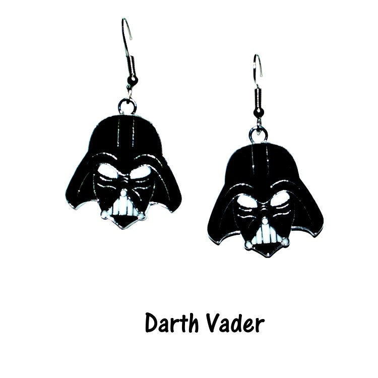 Star Wars Dark Side Enamel Earrings - Darth Vader Storm Trooper