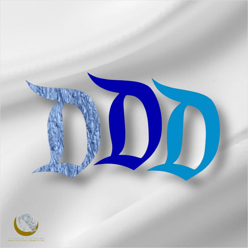 Blue Hues of Acrylic D Brooch