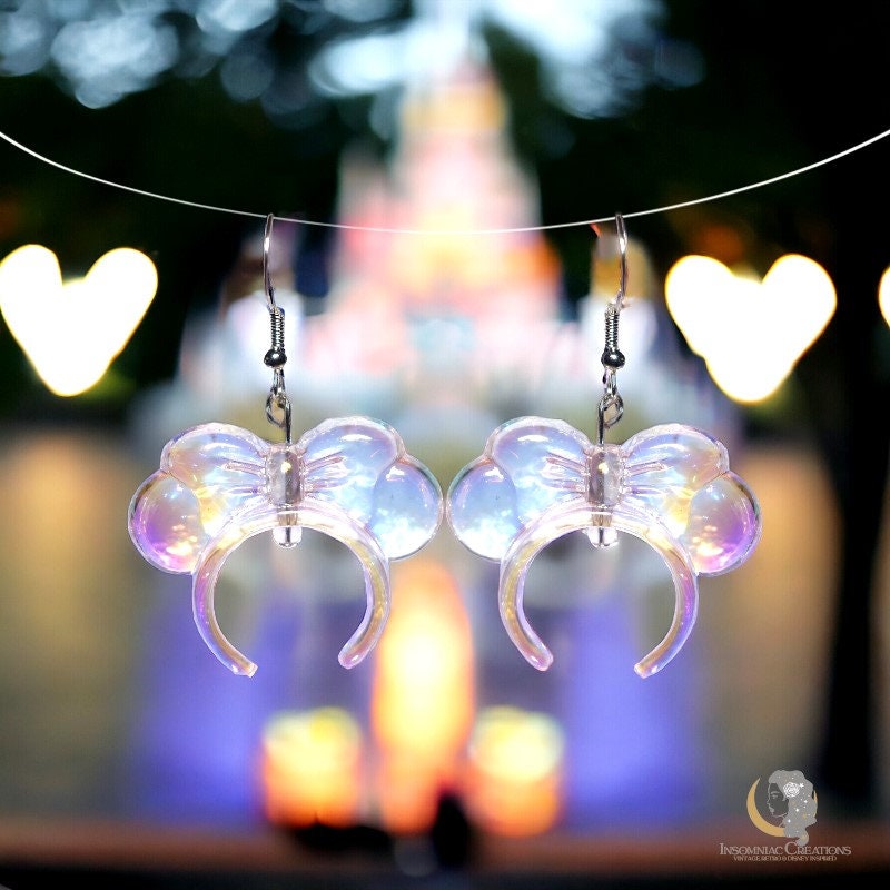 Iridescent Minnie Headband Earrings - 3D Earrings