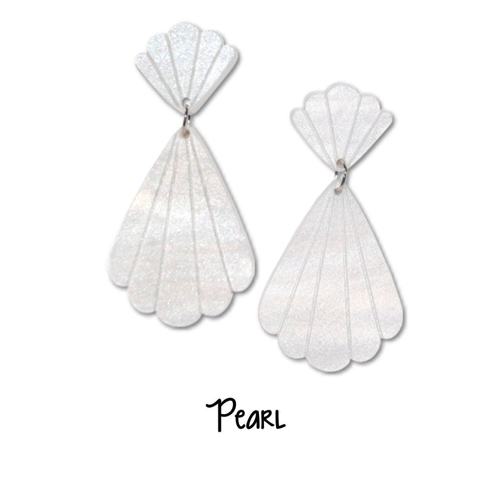 Dolores Deco Earrings - Acrylic Retro, Vintage, Classic, Pinup Golden Age, Art Deco