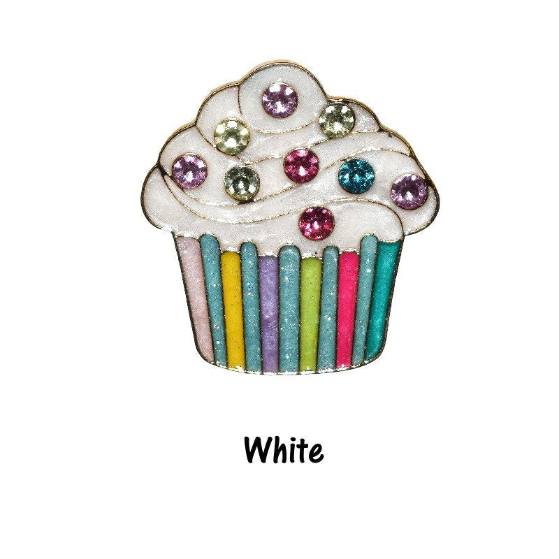 Metal Cupcake Brooches - Dessert Love