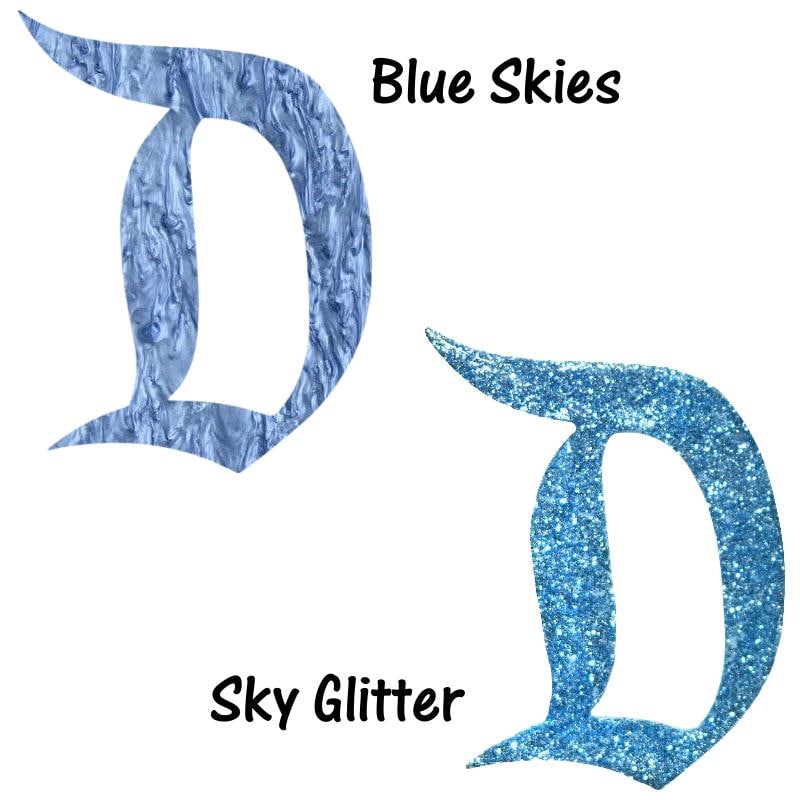Blue Hues of Acrylic D Brooch