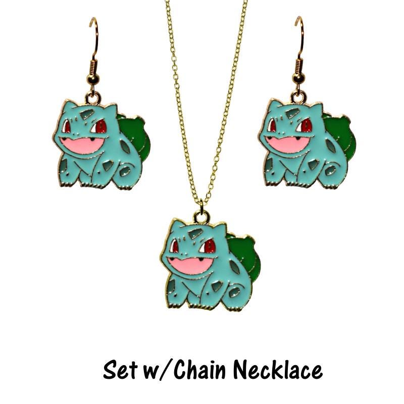 Bulbasaur Earrings or Necklace - Pokemon