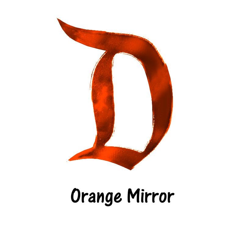 Orange Hues of Acrylic D Brooch