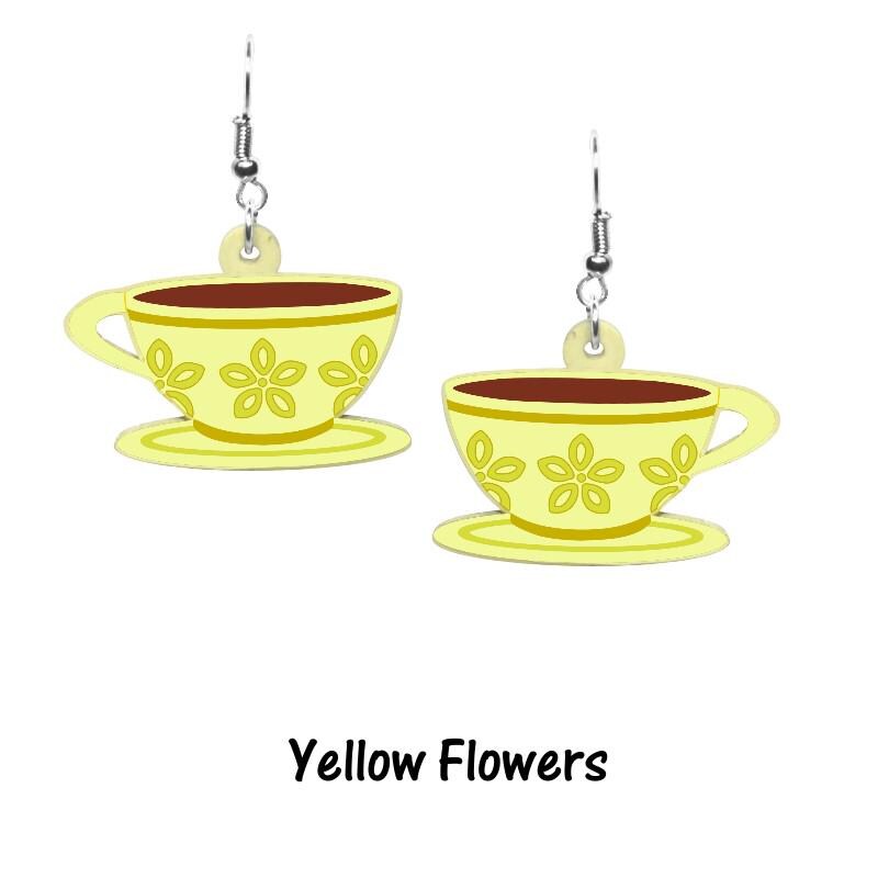 Mad Tea Party Teacup Earrings - Wonderland Inspired
