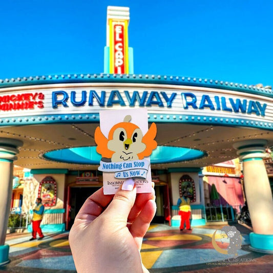 Chuuby Bird Brooch - Mickey and Minnie Railway