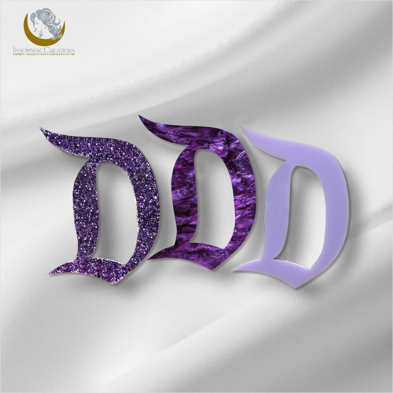 Purple Hues of Acrylic D Brooch
