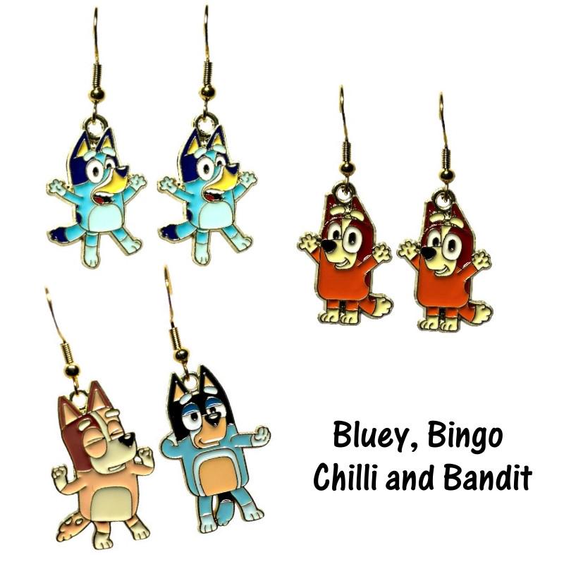 Bluey and Bingo Earrings - Bluey Dog - Disney Inspired
