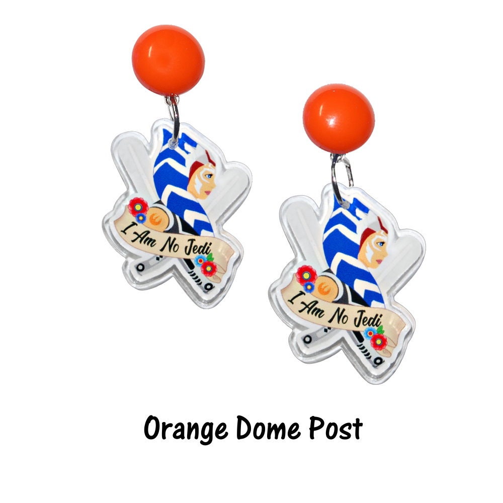 Ahsoka Original Artwork Earrings - I am no Jedi - Clone Wars - Mandalorian