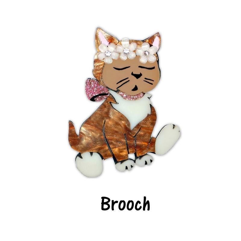 Dinah Earrings or Brooch - Wonderland Inspired