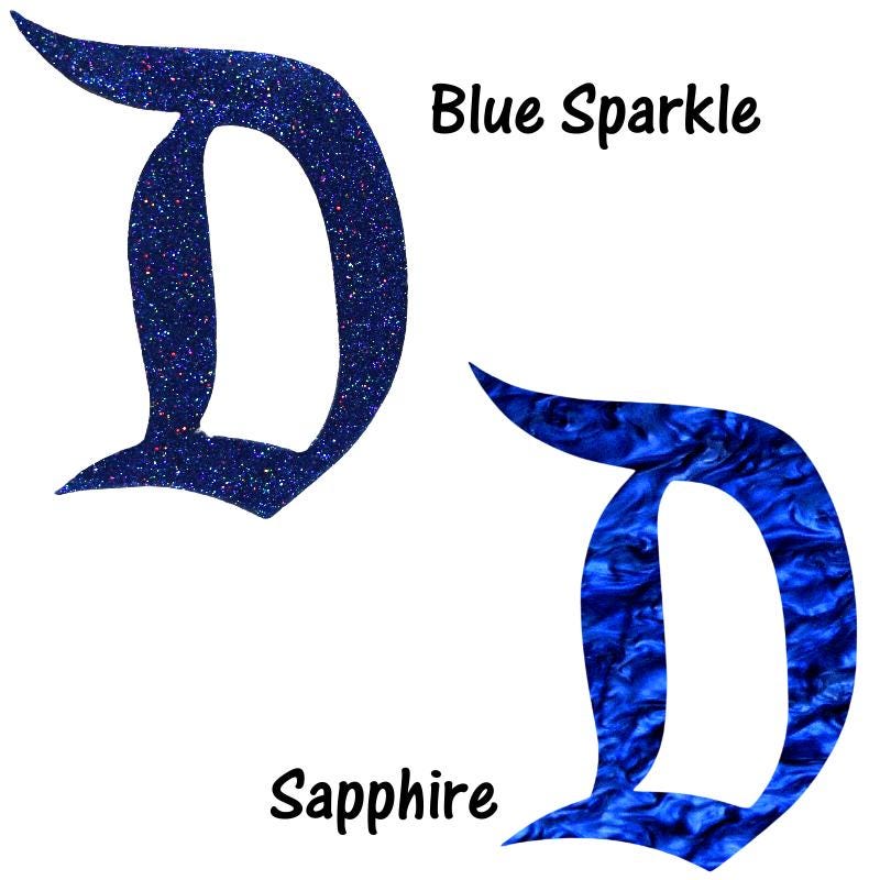 Blue Hues of Acrylic D Brooch
