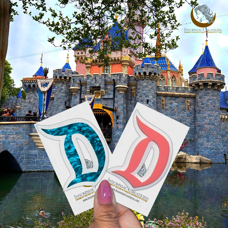 Layered D Brooch - Acrylic Disneyland D (Copy)