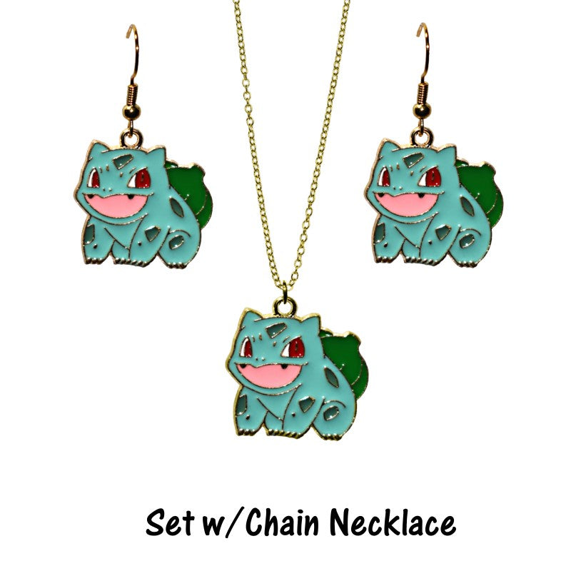 Bulbasaur Earrings or Necklace - Pokemon