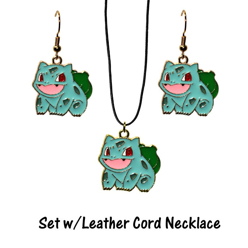 Bulbasaur Earrings or Necklace - Pokemon