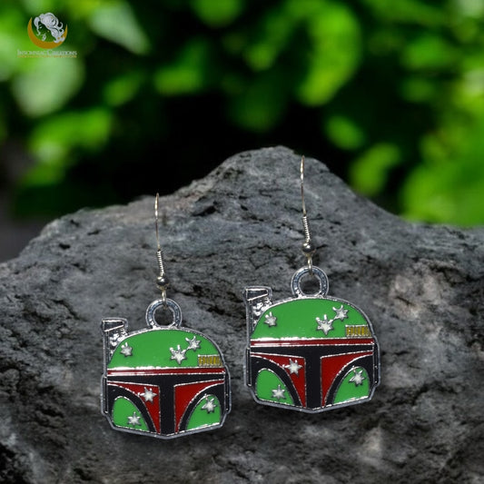 Boba Fett Earrings - Star Wars - Mandalorian Bounty Hunter