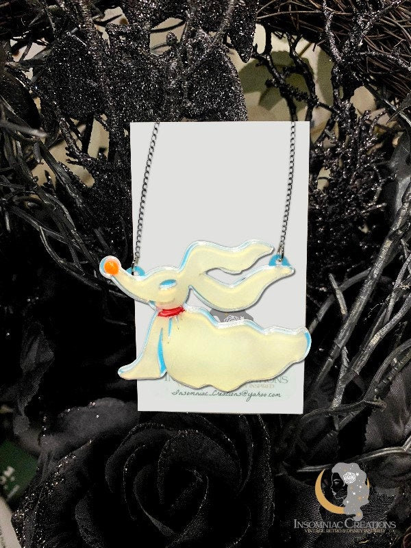 Glow in the Dark Zero Necklace- Nightmare Before Christmas Disney Inspired