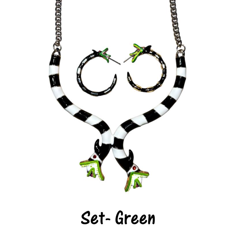Sandworm Necklace and/or Earrings- Nightmare Before Christmas Beetlejuice