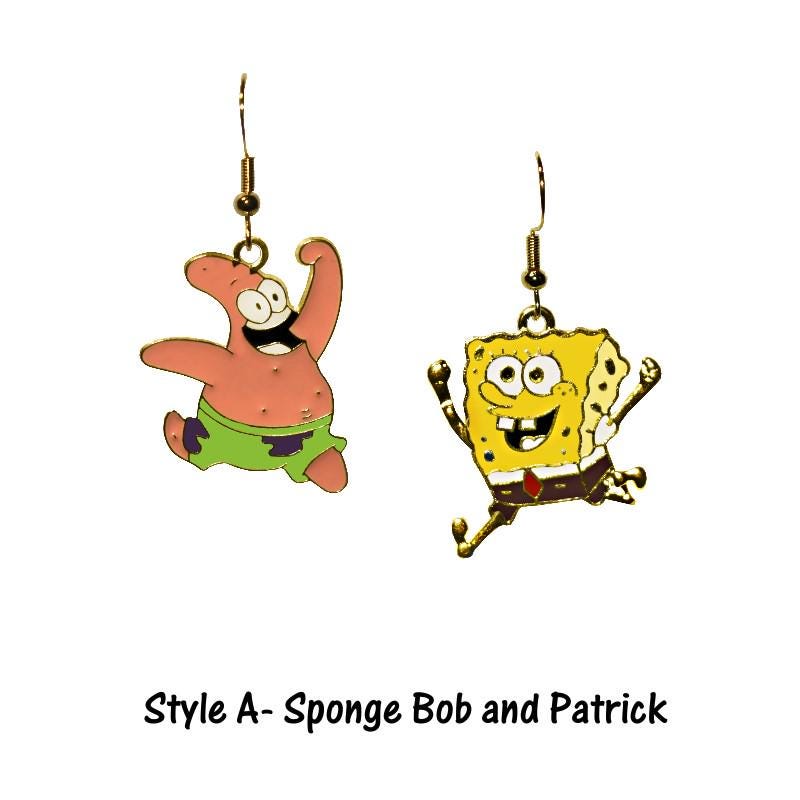 Sponge Boy or Starfish Earrings - Patrick