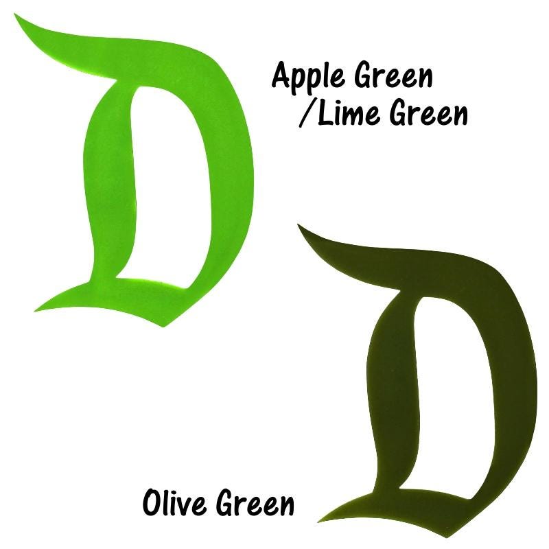 Assorted Green Acrylic D Brooches