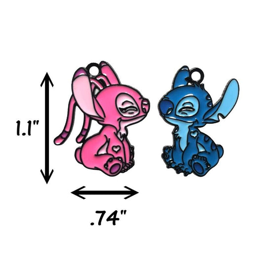 Stitch and Angel Duo Earrings - Love Lilo and Stitch