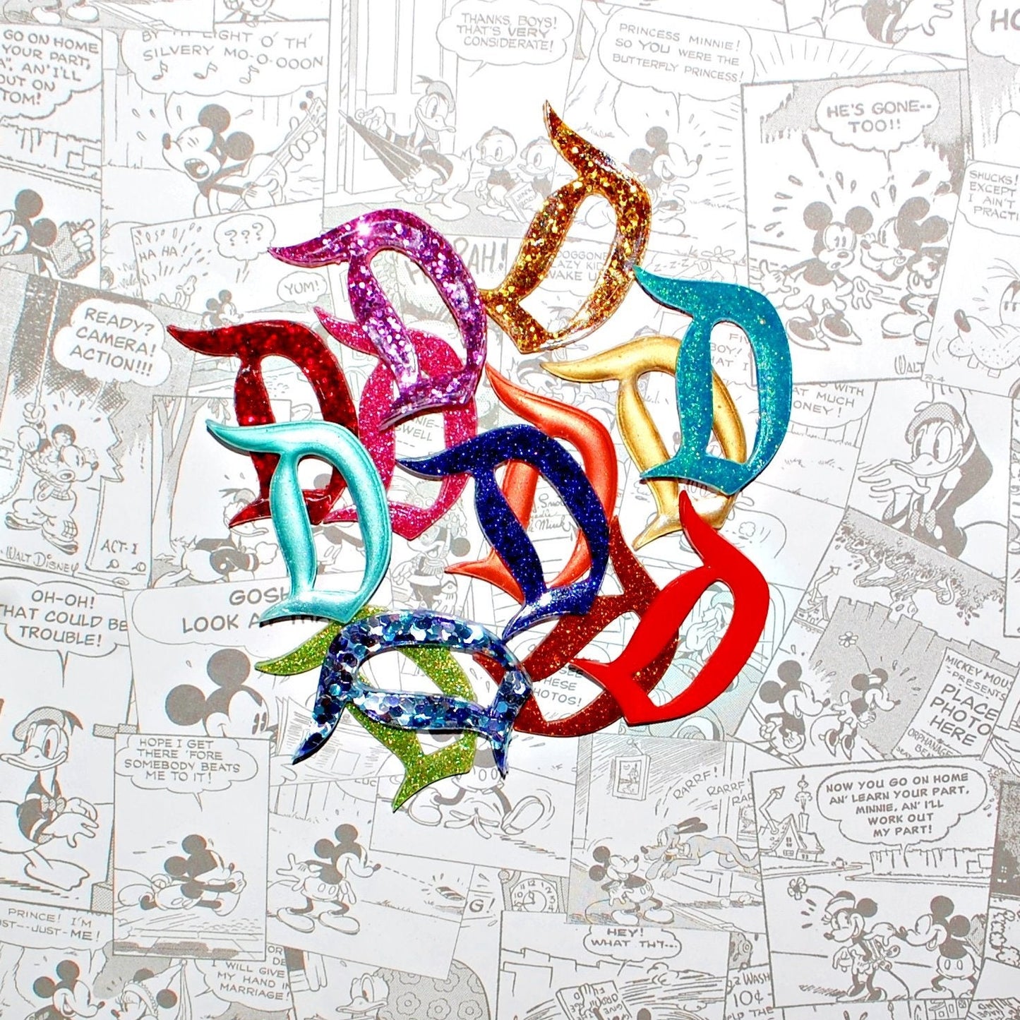 Acrylic D Brooch