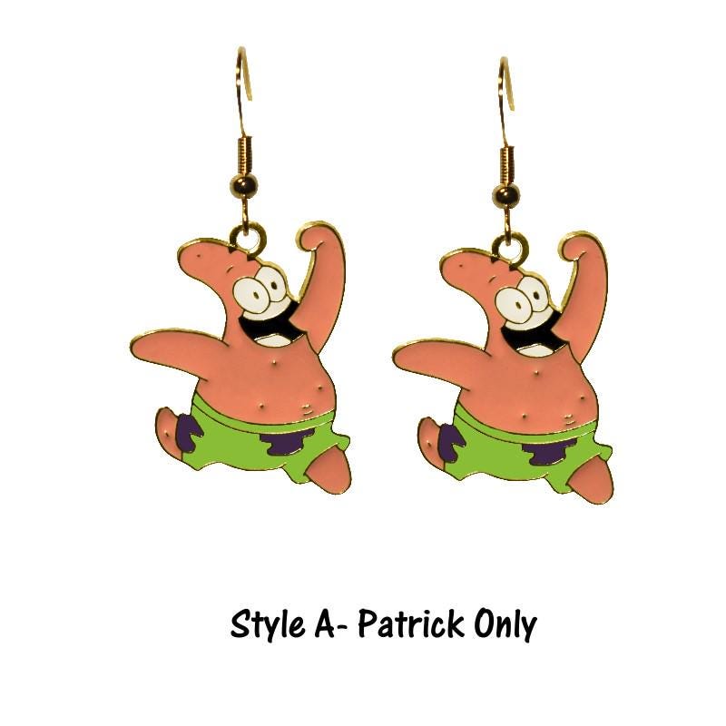 Sponge Boy or Starfish Earrings - Patrick