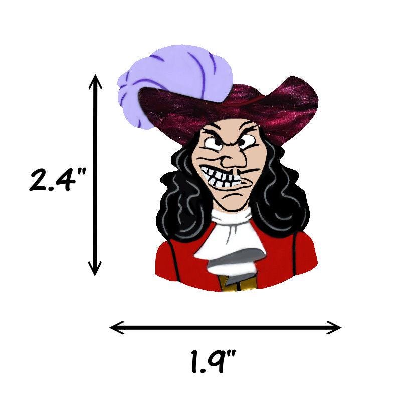 Captain Hook Brooch and/or Earrings
