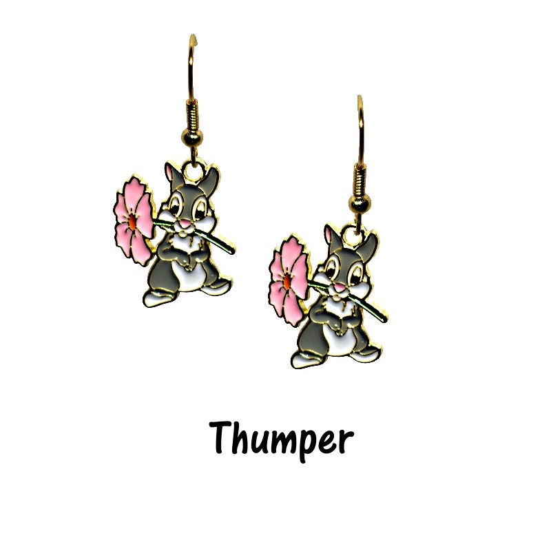 Bambi or Thumper Character Earrings - Disneyland Inspired jewelry - Disney Inspired