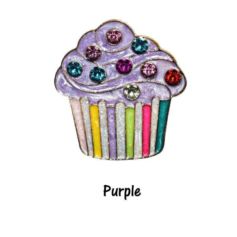 Metal Cupcake Brooches - Dessert Love